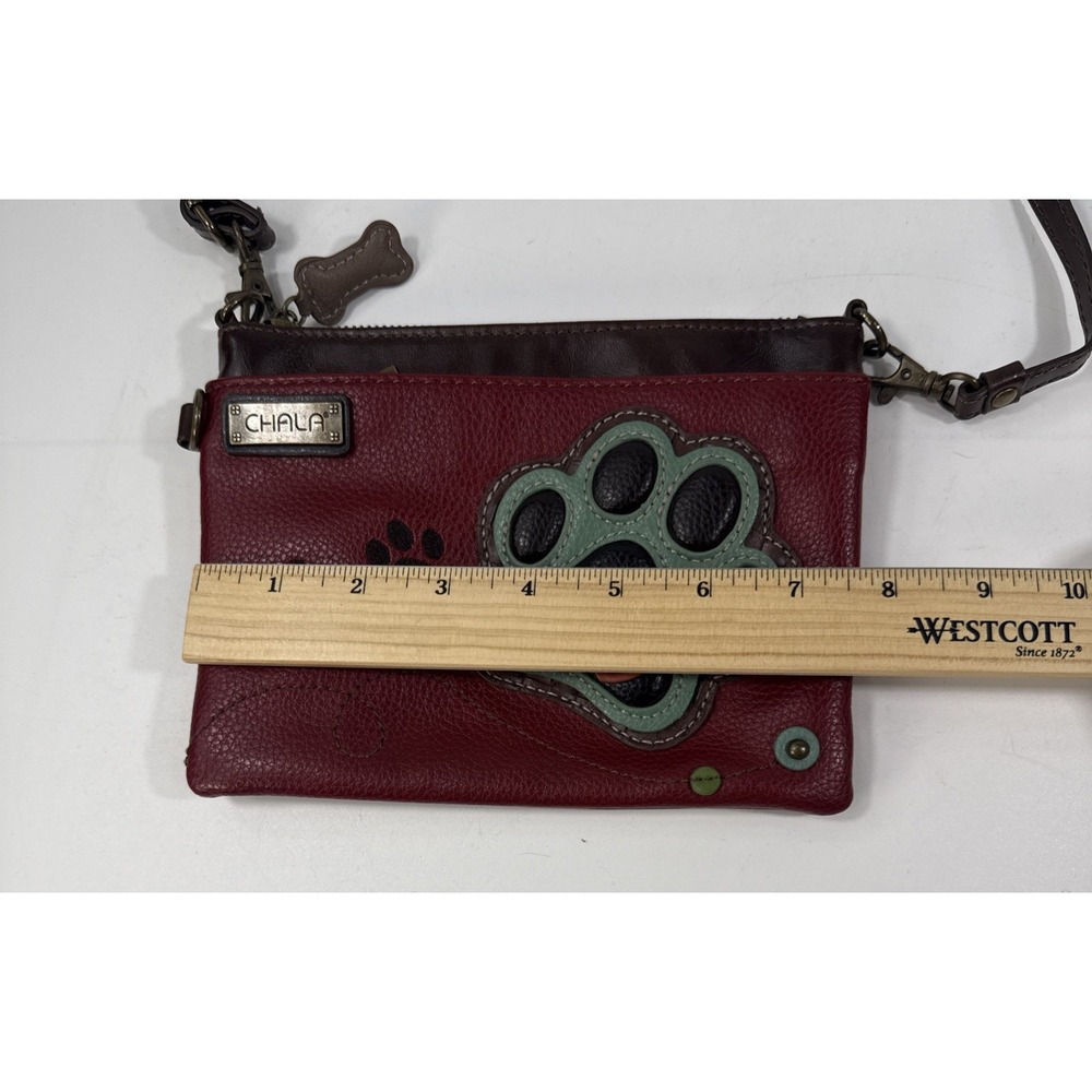 Chala Mini Paw Print purse red teal black - Picture 7 of 9